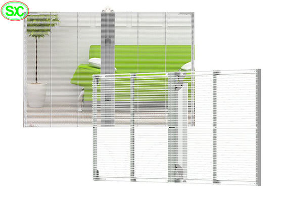 High Brightness Transparent LED Panel , Full Color Signage SMD2121 led transparent display