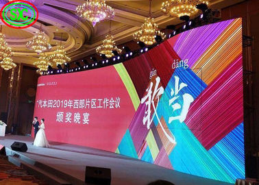 1200cd/M2 Brightness Curved LED Panel , HD Rental P2.9 P3.91 P4.81 led screen stage backdrop