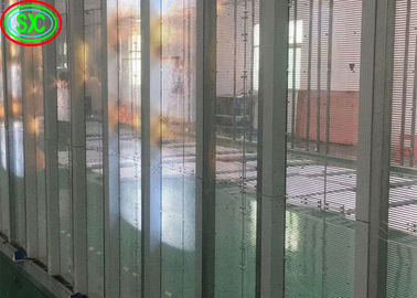 Indoor P3.91 Transparent LED Screen Glass Window Aluminium Cabinet Material led transparent screen