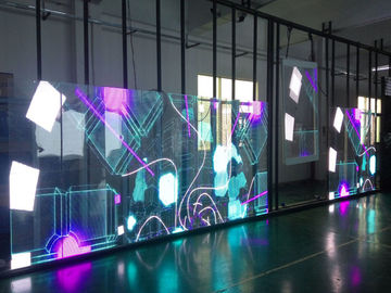 Wafer Chip Transparent LED Panel , High Visibility Transparent LED Screen