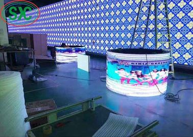 IP65 Full Color Outdoor LED Rental Screen , 6mm Pixel Pitch Transparent Video Display