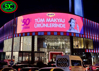 Curved Outdoor LED Advertising Display , P6 LED Panel, Full Color 20W indoor full color led display