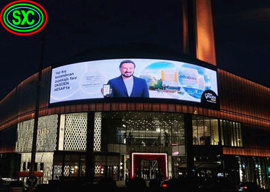 Curved Outdoor LED Advertising Display , P6 LED Panel, Full Color 20W indoor full color led display
