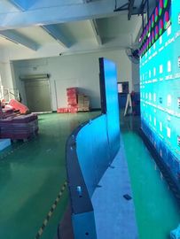 Soft Module Flexible LED Screen , Curved Led Display Indoor P4 For Cylindrical Column