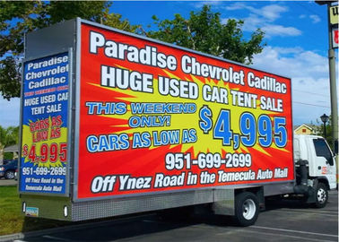 Waterproof Outdoor P5 Truck Mounted LED Display Full Color 7500 Nits