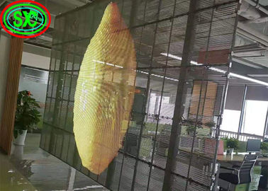 Light Weight Transparent Led Video Wall Mesh Billboard Glass Display waterproof transparent led video wall