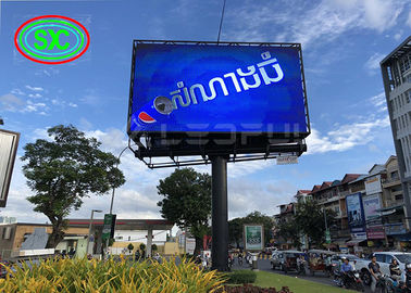 High resoulation full color outdoor P6 LED billboard with columns for advertising