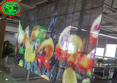 Transparent LED Screen Indoor P3.9-7.8 Full Color SMD Curved Led Video Wall Glass For Showcase