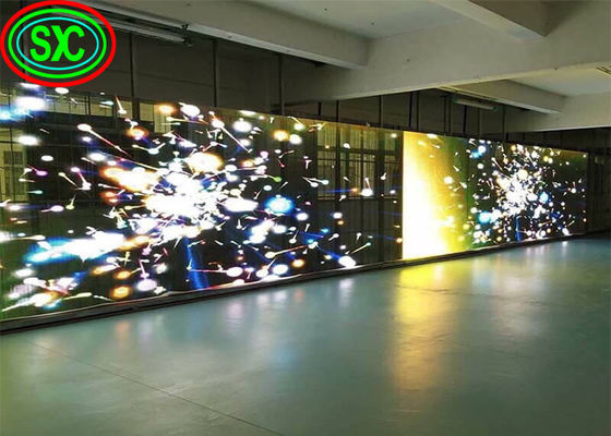 Full Color HD Flexible 4000cd/sqm Transparent Led Panel transparent led screen glass led display