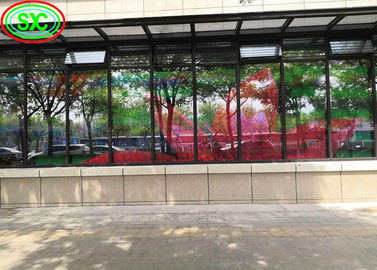 Transparent LED Screen Indoor P3.9-7.8 Full Color SMD Curved Led Video Wall Glass For Showcase