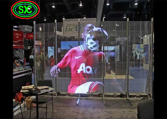 P3.91-7.82 Full Color Transparent LED Screen 1000x1000mm Glass Display