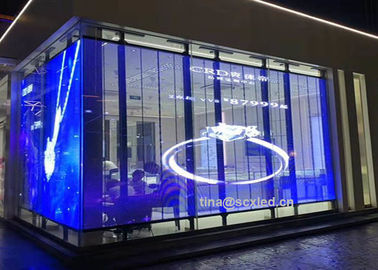 Shopping Mall Advertising P3.91-7.82 Transparent LED Display For Glass Wall Screen Digital Led Display Use On Wndow