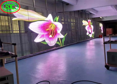 HD Die-Cast Aluminum Waterproof Customizable Outdoor P3.91 10mm Transparent Glass Display Wall