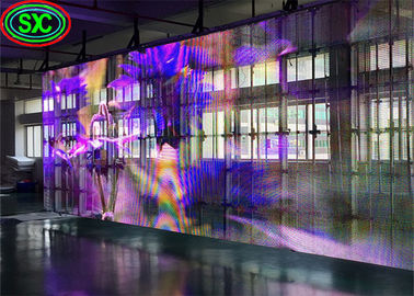 Programmable HD HQ 1R1G1B 4.81mm Transparent LED Screen Digital Signage Stand