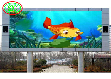 Waterproof outdoor P10 LED billboard with simple iron steel cabinet for fixed installation