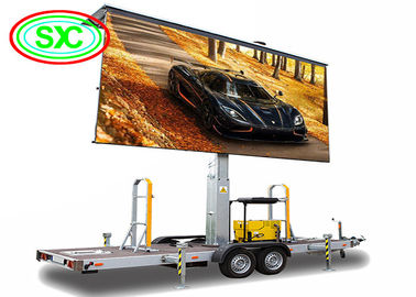 Auto up and down outdoor full color P6 LED display on the trailer for car cinema