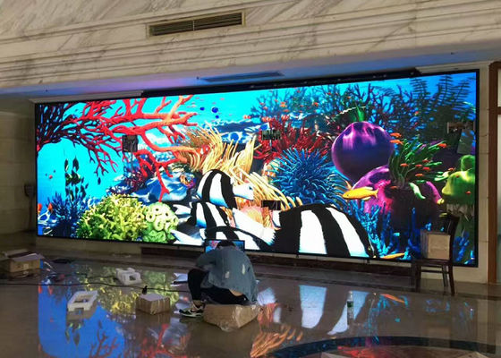 High defination Indoor P 4 LED display fixed installation front maintenance for hotel lobby, station