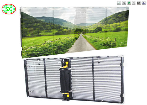 Shopping Mall Fashion Full Color P3.91-7.82 Transparent LED Screen Glass Curtain Wall