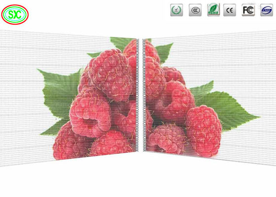 High Brightness Transparent LED Screen Full Color Advertisement Signboard SMD2121