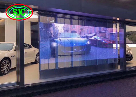 Transparent LED Screen Indoor P3.9-7.8 Full Color SMD Curved Led Video Wall Glass For Showcase
