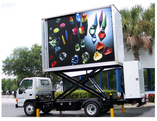 Outdoor HD full color Video Truck Mounted Led Screens Multimedia Advertising P10