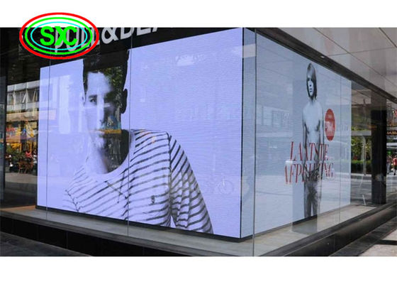 SMD3535 7500cd/m2 transparent P7.82-15.628 Mesh LED display with competitive price