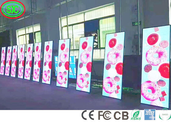 P3 Full Color Video Display Indoor LED Display Stand Poster LED Screen Mirror Portable Screen