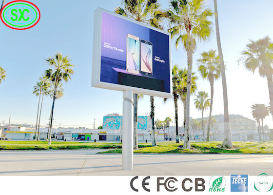 Outdoor Full Color LED Display P6 High Refresh Rate Advertising Billboard Panel 320W/m2 P6 6500cd/M2