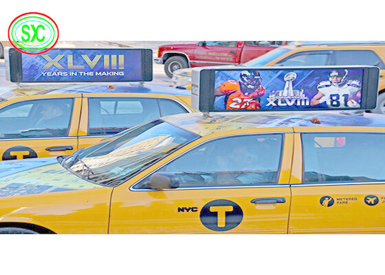 Waterproof Car LED Sign Display Outdoor Full Color Taxi Roof Screen Double Side