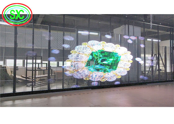 Adjustable brightness transparent LED product indoor P3.91-7.8125  Transparent Led Screen