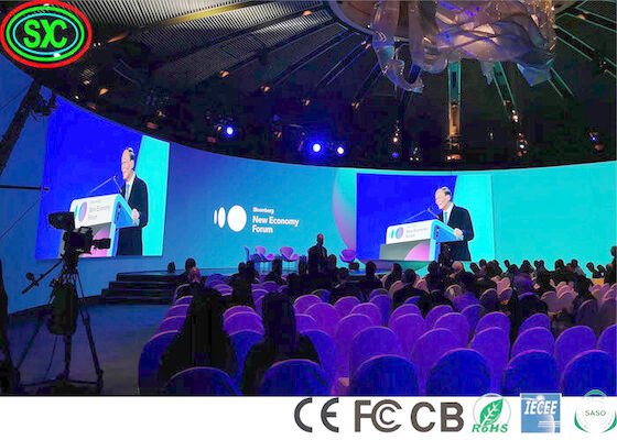 MBI 5124 SMD1010 1300cd/M2 P3.91 Curved Stage Led Display full color led display