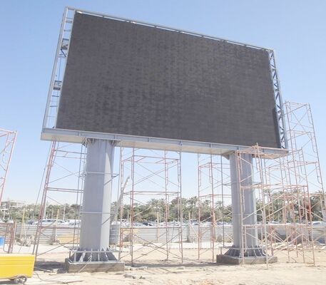 Large Outdoor Full Color Waterproof P10 Advertising LED Billboards With Column