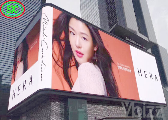 High Brightness L Shape P8 Outdoor Full Color LED Display for Commercial Advertising 1/4 Scan L Shape P8 Outdoor