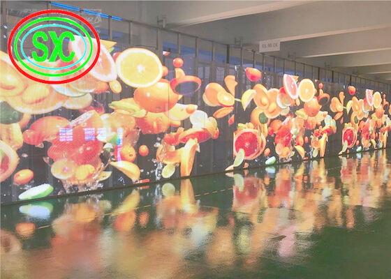 P3.91 - 7.81 Transparent Indoor Full Color LED Display Screen HD Screen Without Smear