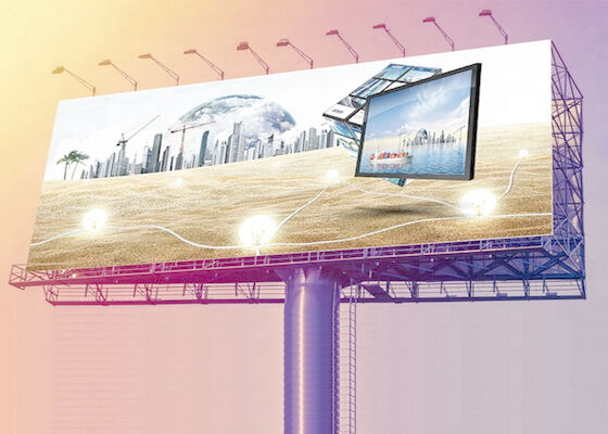Outdoor Advertising LED Billboard Street P10 Full Color LED Display Panels with Column