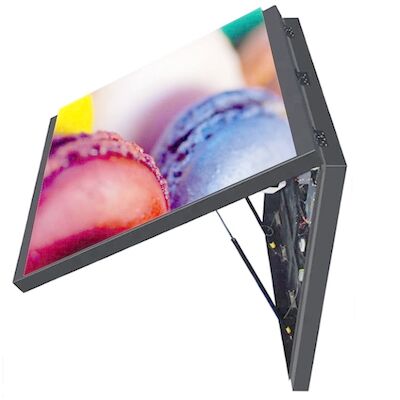 6mm Pixel Pitch Outdoor Full Color LED Display Wireless Control Front/Rear IP65/IP54 Ironed Steel Cabinet 32.5kg Weight