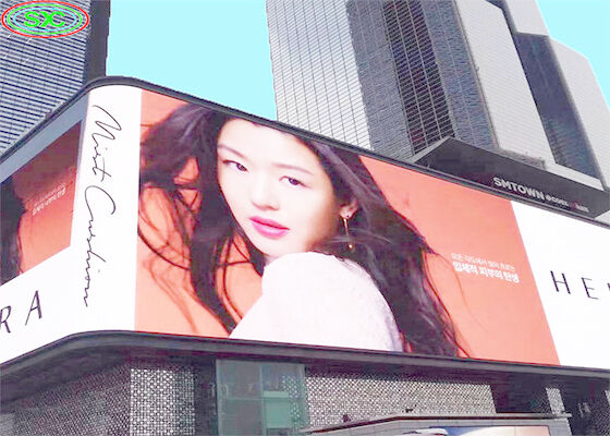 P10 Outdoor Full Color Advertising LED Billboard Novastar Control System Fixed Installation