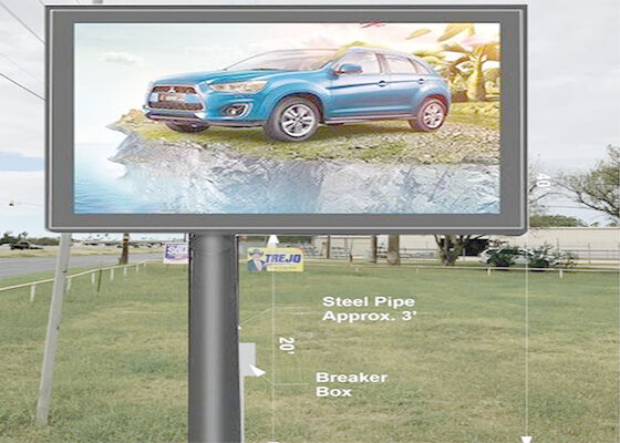 High Brightness Clear Image P6 2x3m Advertising Outdoor Full Color Led Display Screen