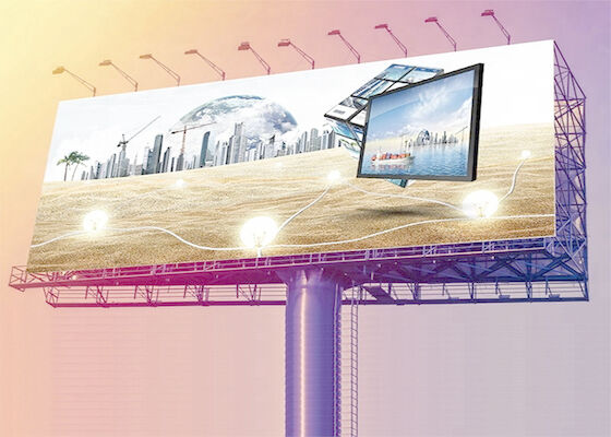 Outdoor Waterproof P10 Full Color LED Display Screen Advertising Billboard With Column