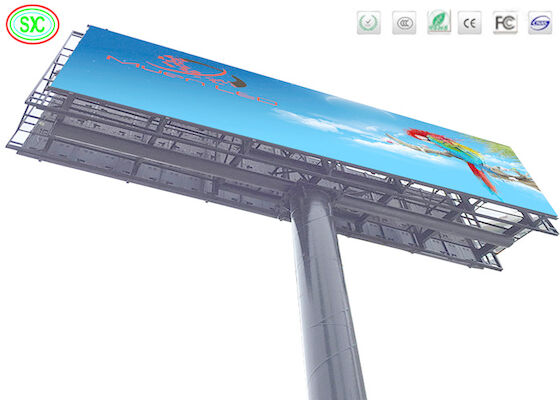 Outdoor Full Color P10 Advertising 6000cd / ㎡ Brightness High Quality LED Billboard