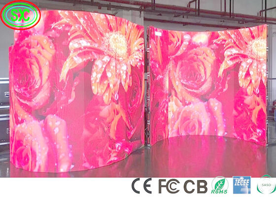Indoor 1100cd/M2 P3.91 Curved Stage LED Screen 240W/M2 led stage backdrop screen
