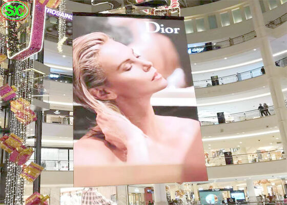 1500cd/sqm P3.91 Transparent Led Poster SMD1921 For Retail Store