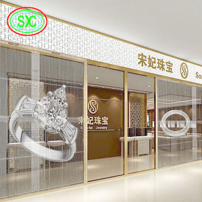 Commercial 1R1G1B Transparent LED TV Screen 1000mmx1000mm Case Size