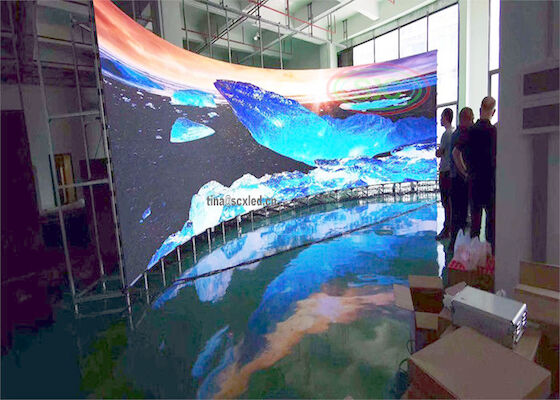China High Quality Led Video Wall P3.91 Indoor Curved Screen For Supermaket