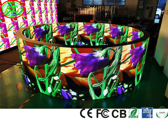 Indoor Outdoor 3.91mm Pixel Pitch 360 Degree Cylinder LED Display Screen