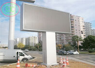 Beautiful frame 1R1G1B Pitch 6mm Full Color Led Billboard with column beside road