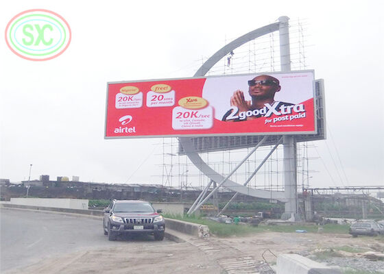 SMD 2727 outdoor P 10 fixed installation LED billboard for commerical advertising