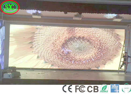 HD Full Color SMD LED Screen Die-Cast Aluminum Panel Stage Background Full Color 256mm X 128mm Module Size