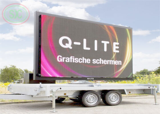 Customizing outdoor movable LED trailer sign LED display anti-collision for commercial advertisement