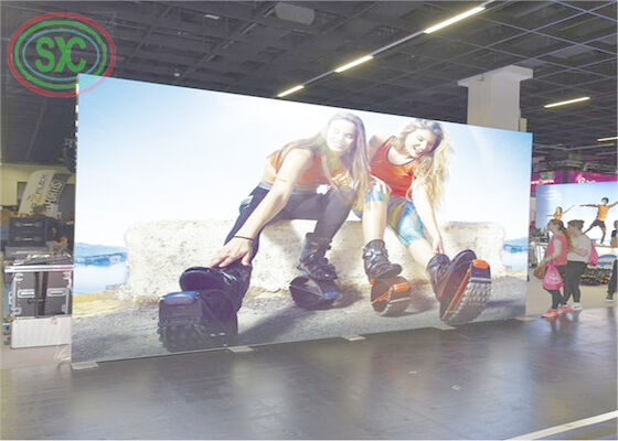 Worthless indoor colorful LED screen fits the wall with frame structure